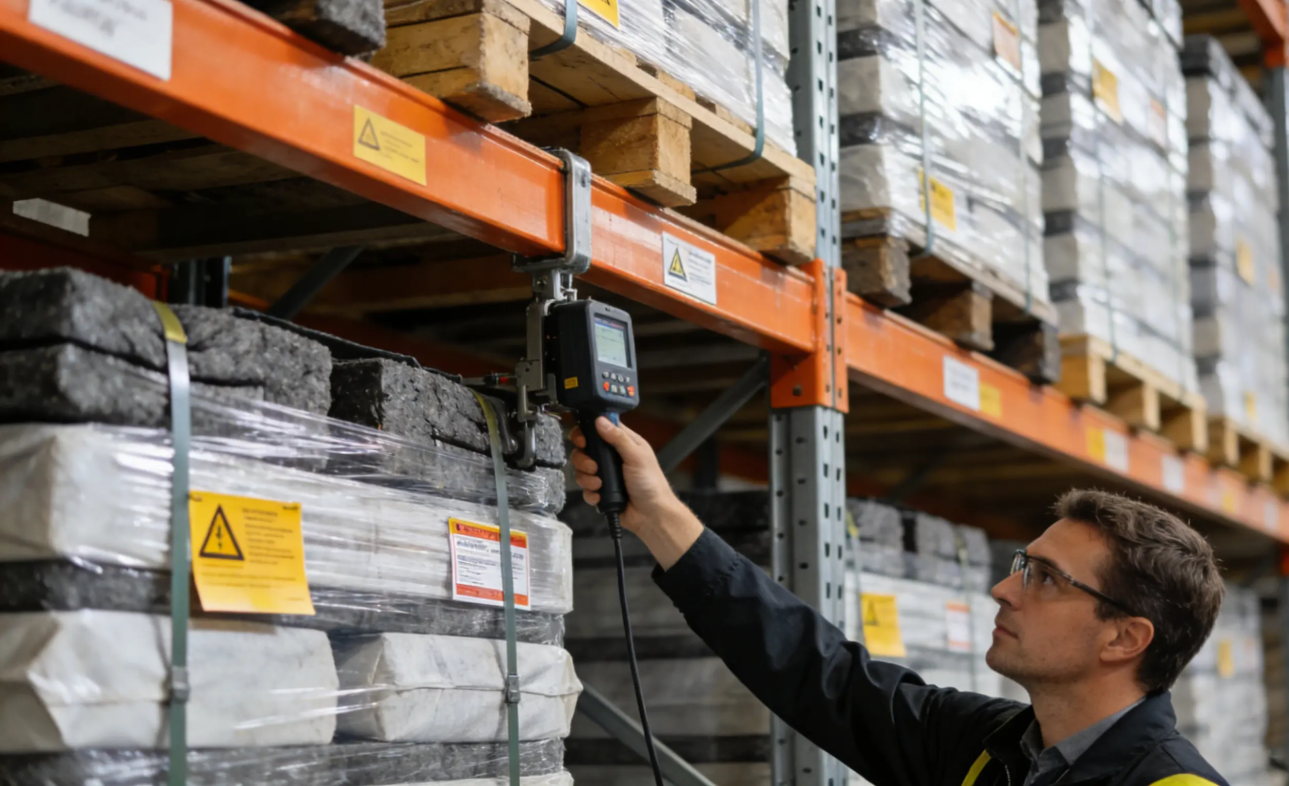 Pallet rack safety inspection